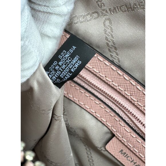 Michael Kors Jet Set Charm Pink Large North South Crossbody 32H1ST9C3C NEW - Picture 13 of 16